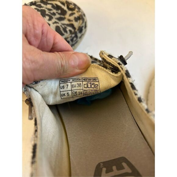 Hey dudes Wendy Woven animal print size 7 cheetah print - Picture 4 of 6